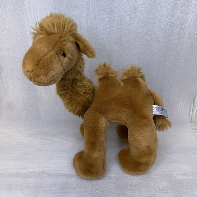 Passport Camel Plush Toys Stuffed Animal Brown  Two Humps Stands 14  Vintage