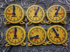 Classroom Products Gear Mini Clocks 4" Set of 6 Classroom Homeschool w day/night