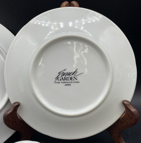 Tea Cup, Fruit Bowl, Bread & Salad Plate Set French Garden By Fine China Japan - Picture 12 of 20