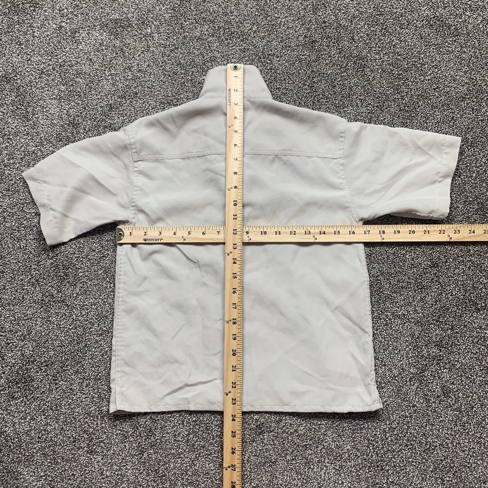 cherokee youth boys small short sleeve collared button up beige shirt - Image 4 of 4