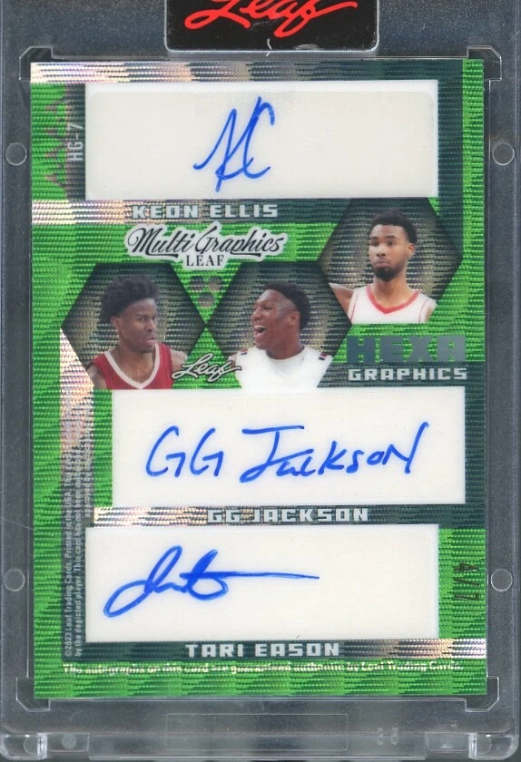 2022 Leaf MultiGraphics Green Wave /7 Kennedy Chandler Brandon Miller #HG-7 Auto - Image 2 of 2