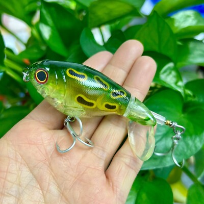 Whopper Plopper 75 mm style 17g Topwater Popper Fishing Lure - Frog color
