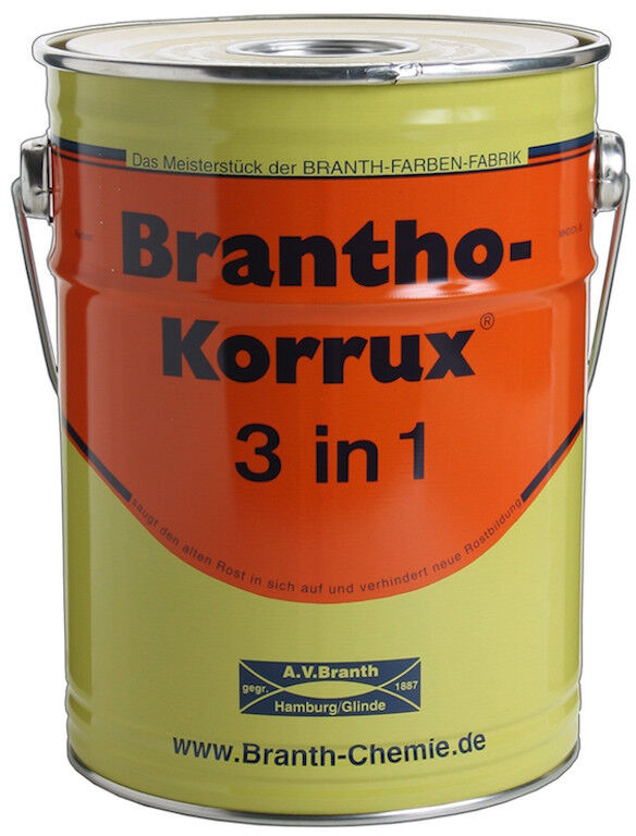 Brantho-Korrux 3in1 Lack 5 L - Blechdach-Farbe Rostschutz + Grundierung