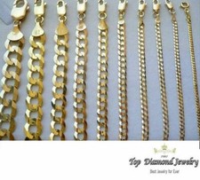 14K SOLID GOLD CUBAN LINK CHAIN NECKLACE BRACELET FOR MEN WOMEN 2.5 11.5mm 7 30"