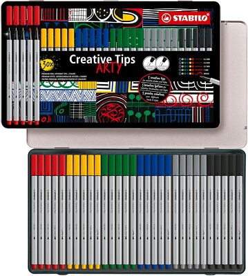 STABILO - Multi-Liner-Set - Creative Tips - ARTY - 30er Metalletui - CLASSIC - i
