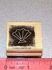 Stampin Up Stipple Celebrations Stamp Single Sea Shell Fan Shell Ocean Summer