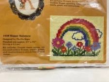 SEALED 1984 The Creative Circle HAPPY RAINBOW Counted Cross Stitch Kit No. 1638