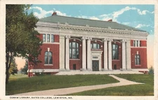 Postcard Coram Library, Bates College, Lewiston, ME VTG VPC02.