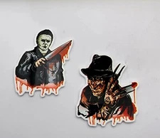 Horror movie Charms (hard) For Croc Style Shoes or similar items 2pc Halloween 