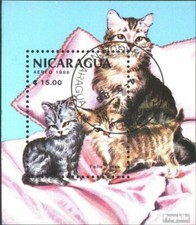 Nicaragua Bloc 179 oblitéré 1988 Animaux