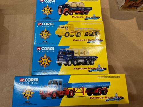 4 X Corgi Famous Haulier Lorry Die Cast Scale Model Trucks In Original Boxes