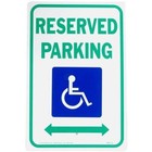 Cartello Alluminio Con Rifrangente Classe 1 Cm 45x30 P PARCHEGGIO Disabili 0372 - Foto 3