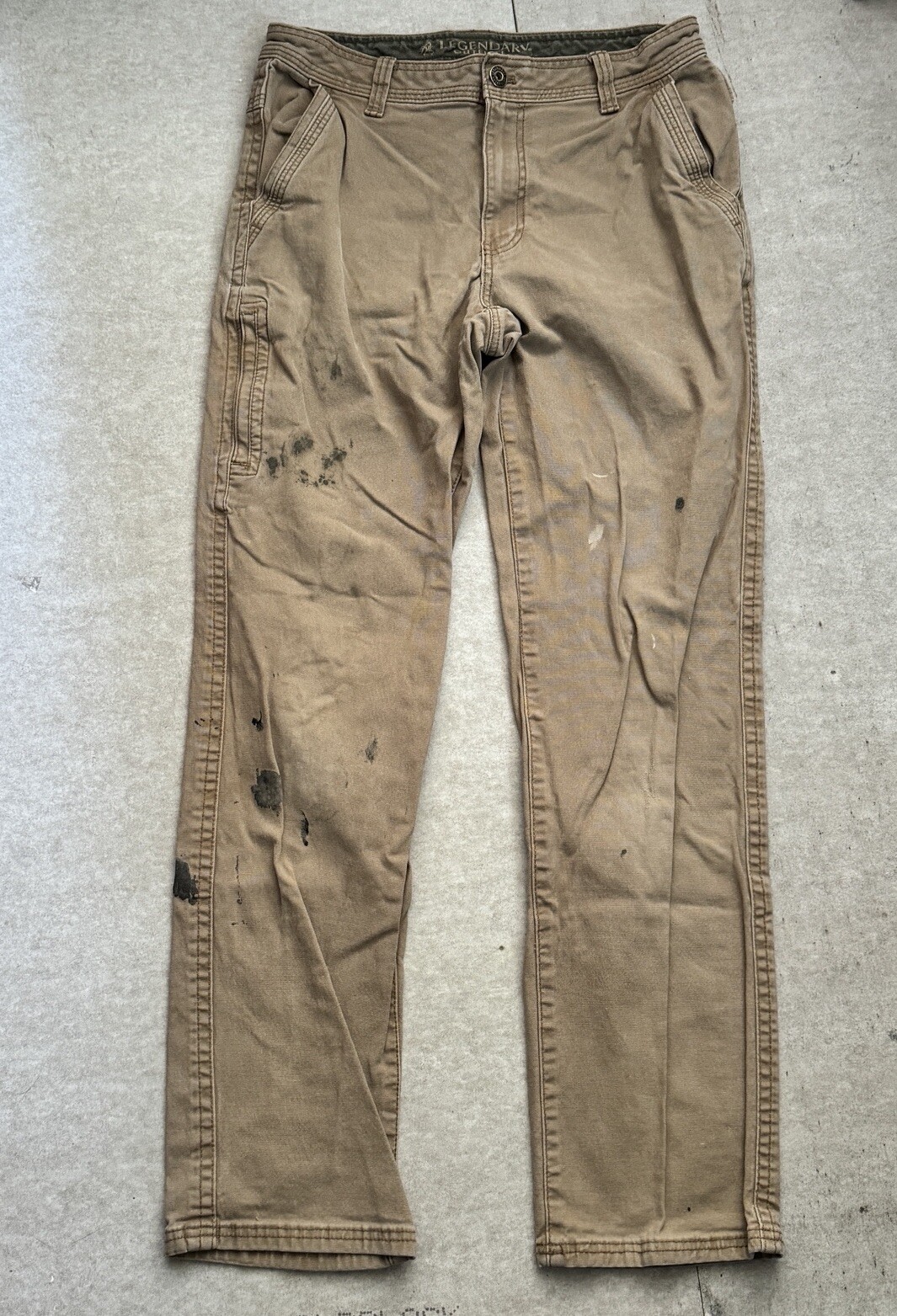 Legendary Outfitters Pants Mens 32x34 Khaki Tan Cargo Workwear Grunge City