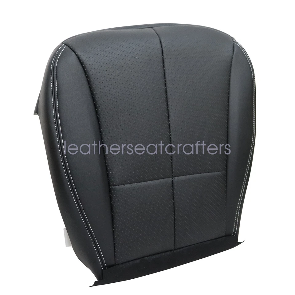 For 2009-13 Subaru Forester Front Passenger Bottom Perf Leather Seat Cover Black - Image 4 of 4