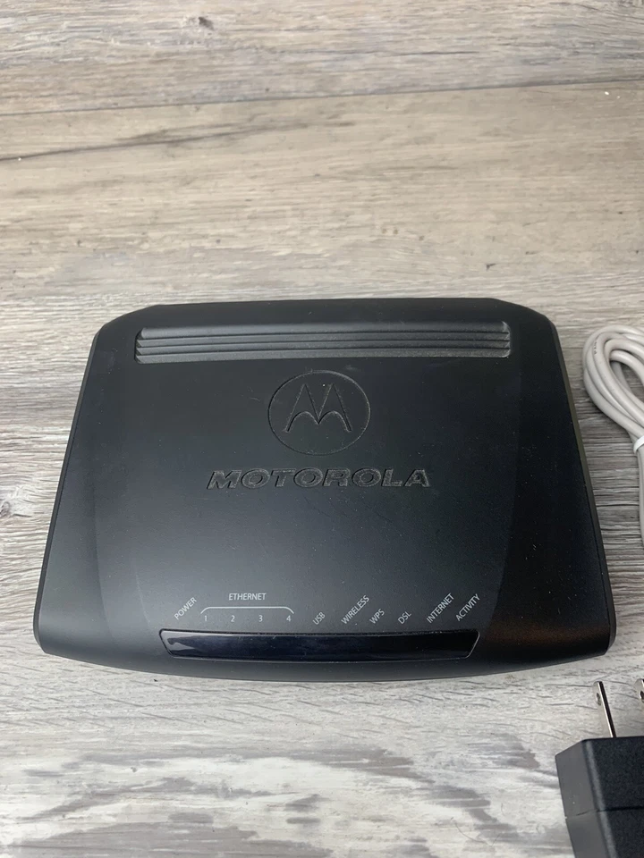 Motorola model 2247 N8 PC MAC DSL modem USB ethernet internet wireless WPS - Image 2 of 4