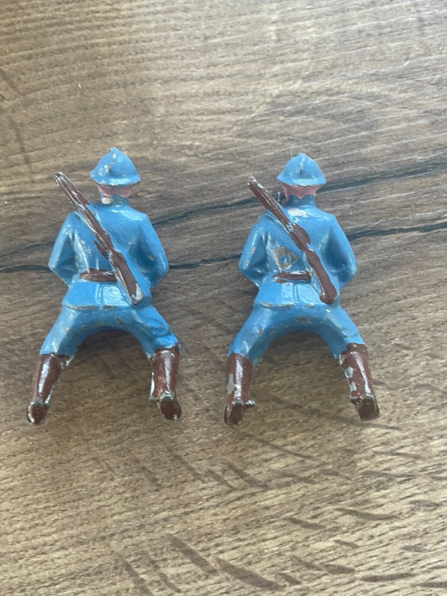 Lot De Soldats De Plomb Anciens WW1 - CBG Mignot, Poilu, Cavalier, Collection