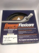 GENUINE GENERAL WIRE Pipe CLEANING Cable 1/4"x25' w/Down Head, #25HE1-DH