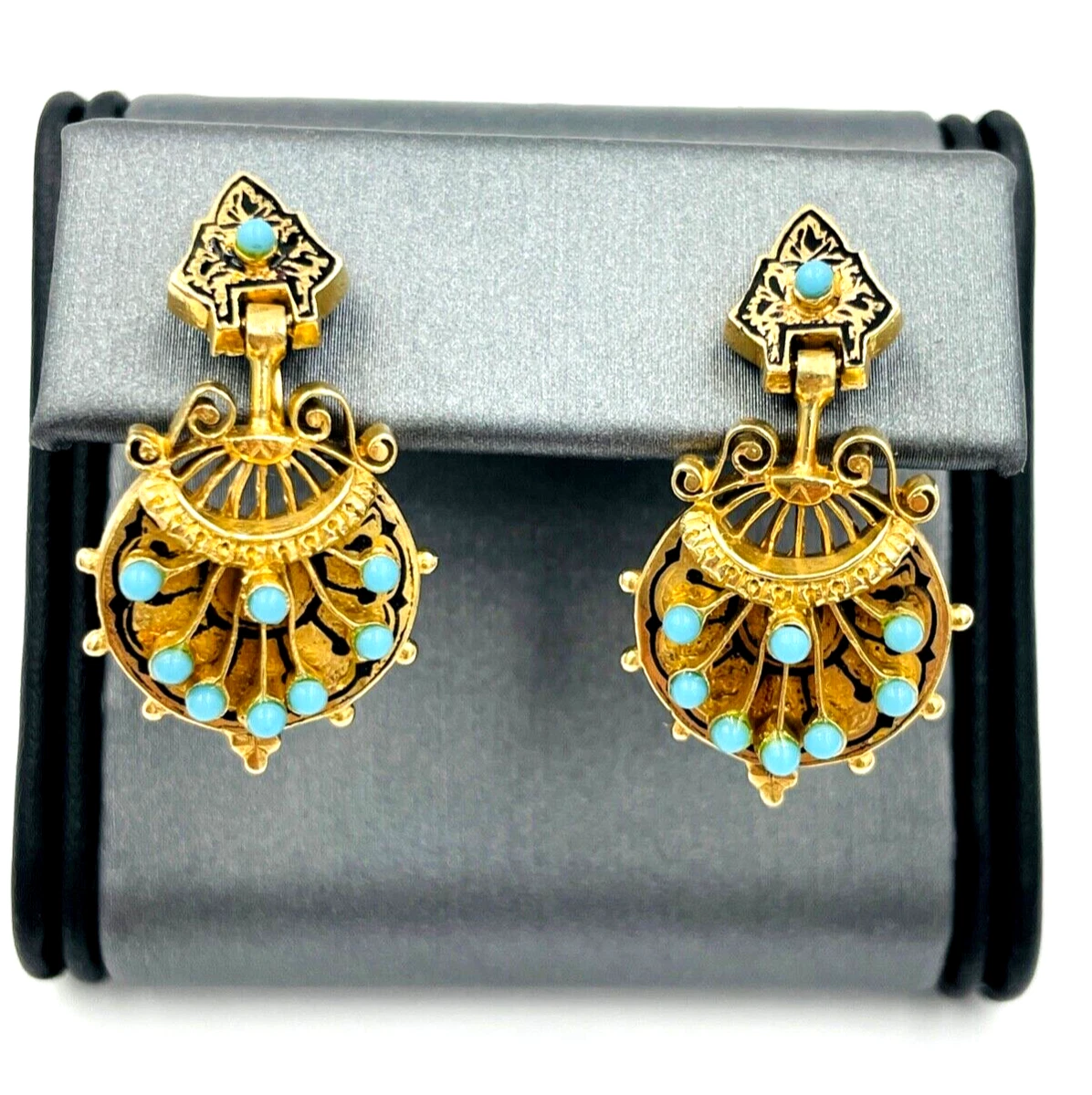 Turquoise screw back online earrings