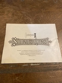 Castlevania II: Simon&rsquo;s Quest Manual Only NES Nintendo