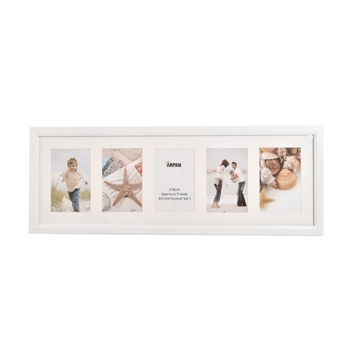 Photo Frame Wall Mount 3, 4 or 5 Aperture college Frame Black or White - Picture 21 of 23