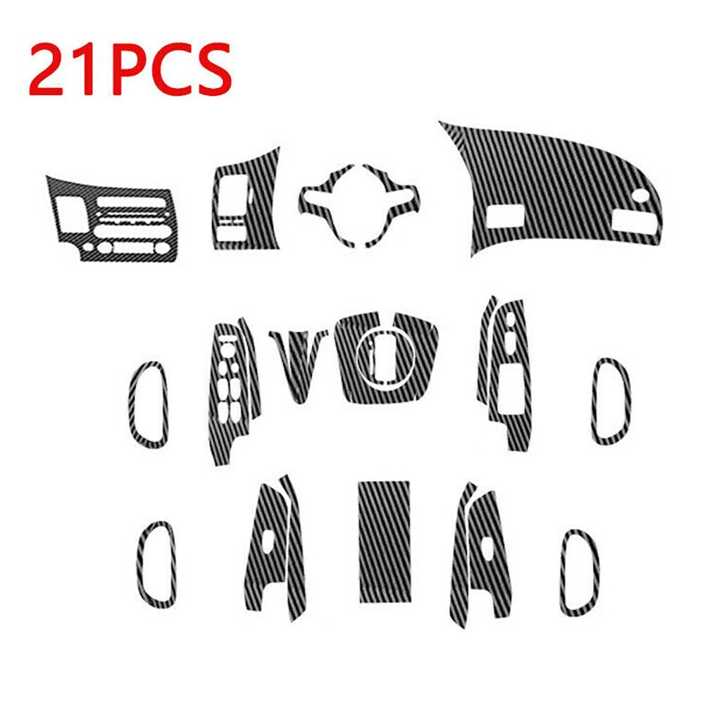 A SET 3D Carbon Fiber Pattern Car Interior Decals Trim ForHonda Civic