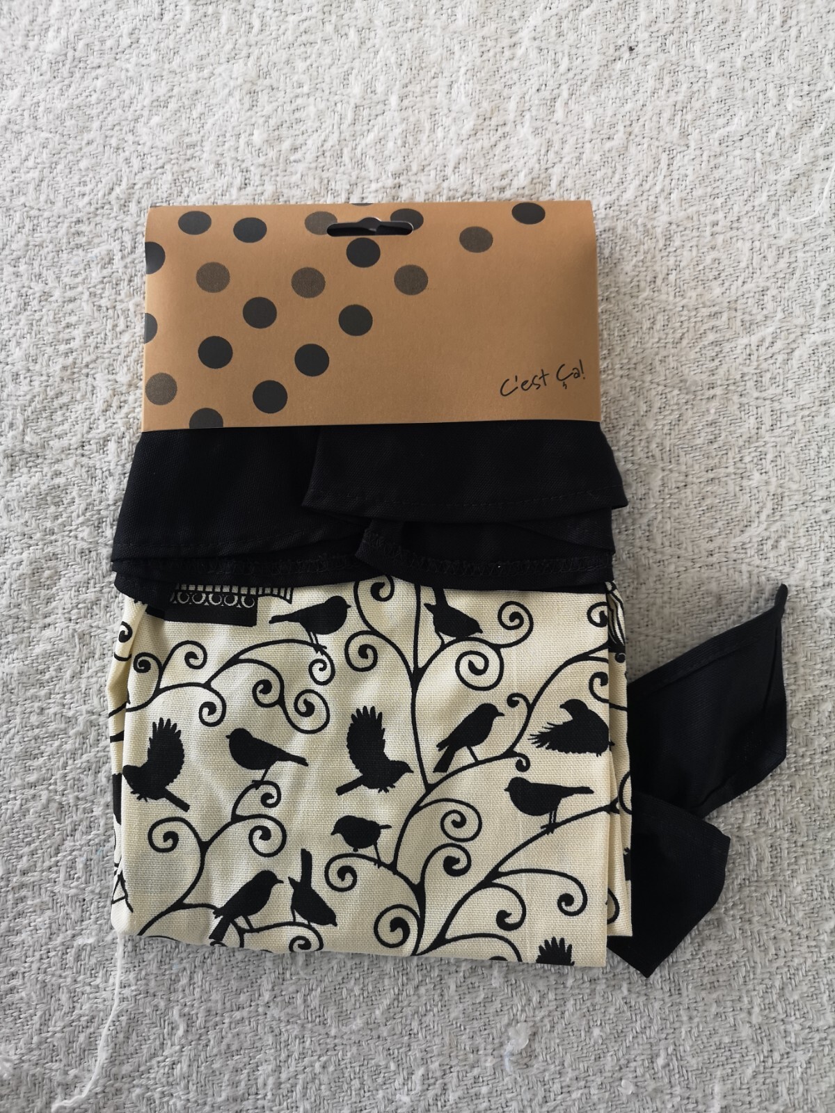 Cocktail Dress Shaped 'Birdcage' Apron with Bow & Frill New Unused Ex