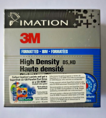 Imation 3,5'' 1.44MB HD Disketten  MS-DOS Formatiert neu noch eingeschweißt