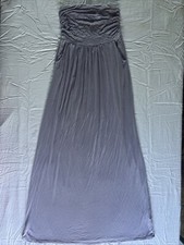 Kimchi Blue Urban Outfitters Tube Top Periwinkle  Grey Maxi Dress SzXs Strapless
