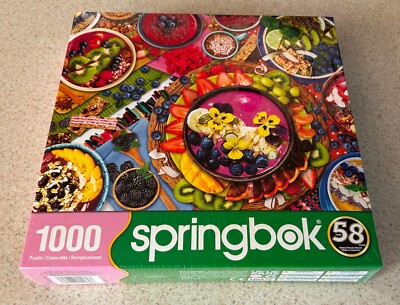 SMOOTHIE BOWLS (Springbok) -- 1000 Piece Jigsaw Puzzle -- SEALED