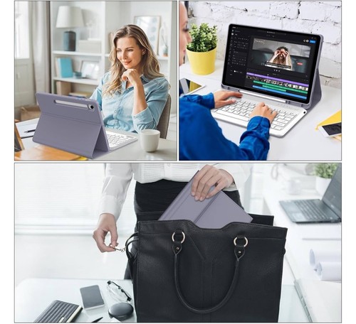 Keyboard Case for Samsung Galaxy Tab S10+ 12.4" 2024, Wireless Detachable Blueto - Picture 6 of 8