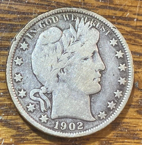 1902 Barber Half Dollar Nice Original Fine CHRC