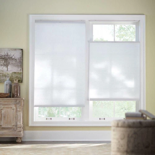 CUSTOM CUT Snow Drift Top-Down Bottom-Up Cordless Cellular Shade