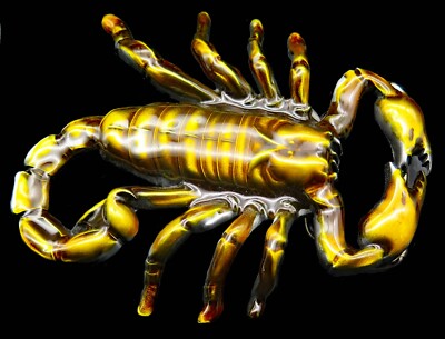 3D Gold Scorpion Belt Buckle Enamel Cast Metal Western Biker Punk Rocker Mens