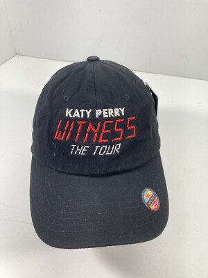 Katy Perry Witness The Tour 2017 Concert Hat Cap Black Adjustable Strapback NWT