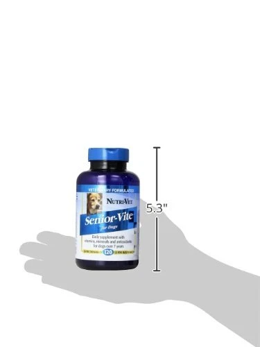 Nutri Vet Senior Dog Multivitamin Chewable Tablets 120 Count Liver Flavor - Image 3 of 4