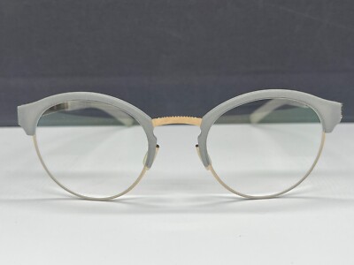 ic Berlin Brille Herren Damen rund grau gold Panto Uptown 3D Druck NP499 