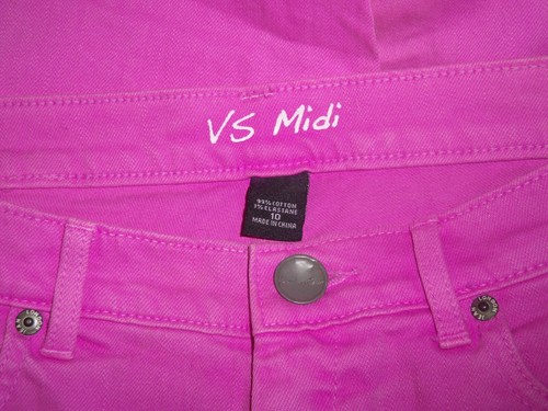 Victoria's Secret London Jean Midi Rose Denim Slim Leg Skinny Jeans 10 New - Picture 5 of 5