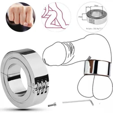 Stainless Steel Penis Ball Stretcher Scrotum Ring Pendant Weight for Male Delay