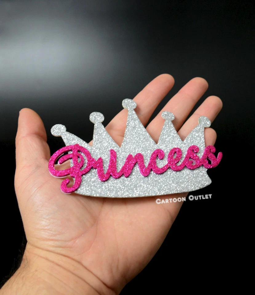 10 coronas de plata de princesa baby shower decoraciones de fiesta de espuma It's a Girl Favores Foto 2 de 4