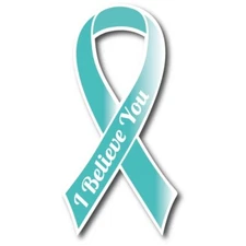 Magnet Me Up I Believe You Sexual Assault Awareness Ribbon Car Magnet Decal Heav