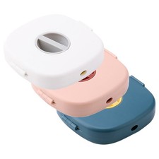 3Pcs Charging Cable Box USB Cord Organizer Blue ABS Wire Storage Container
