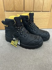 CAT Caterpillar Striver XL 6" Black/Yellow Men Steel Toe-Cap Boots UK 8 Wide Fit