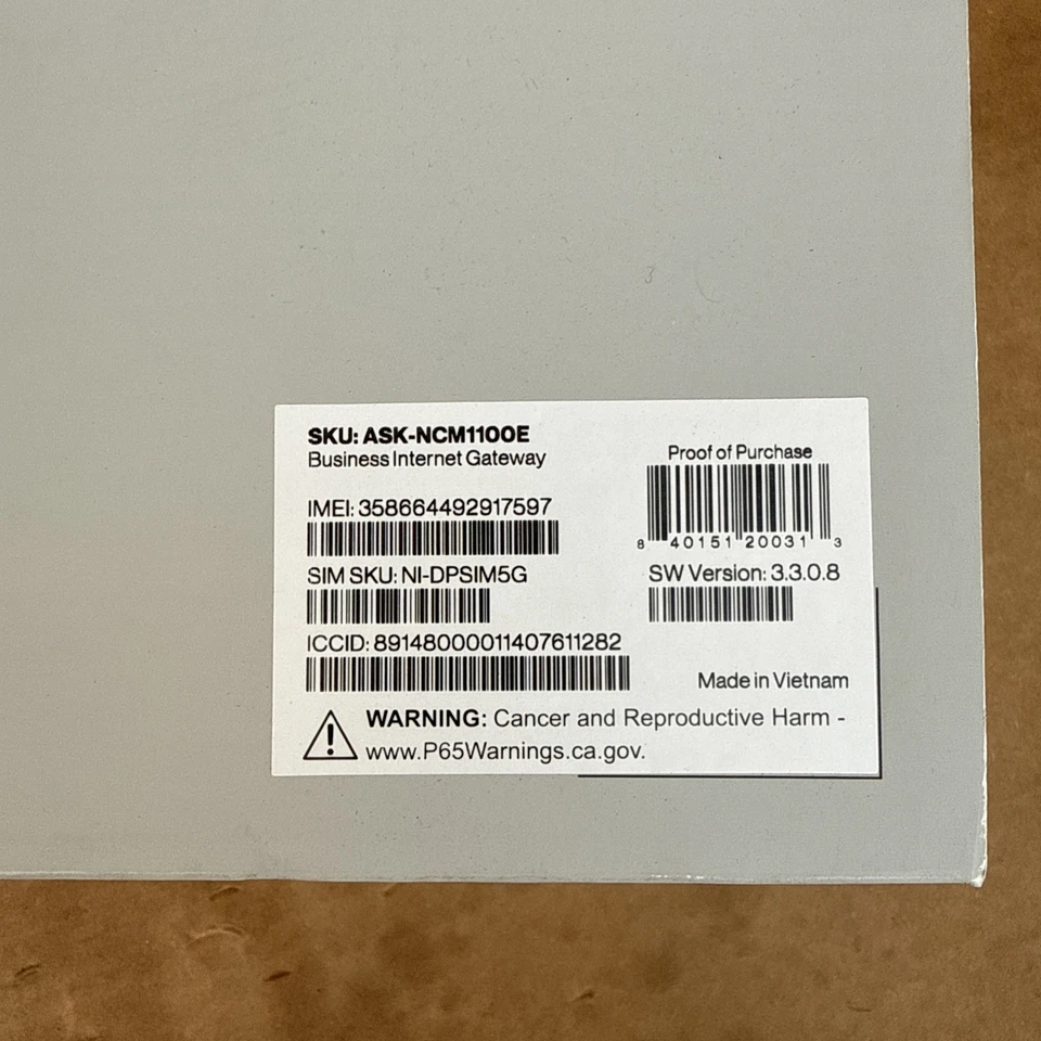 Verizon Business Internet Gateway: ASK-NCM1100E - Image 2 of 3