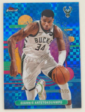 Giannis Antetokounmpo 2025-26 Topps Finest 57/75 Blue X-Fractor Uncommon #148