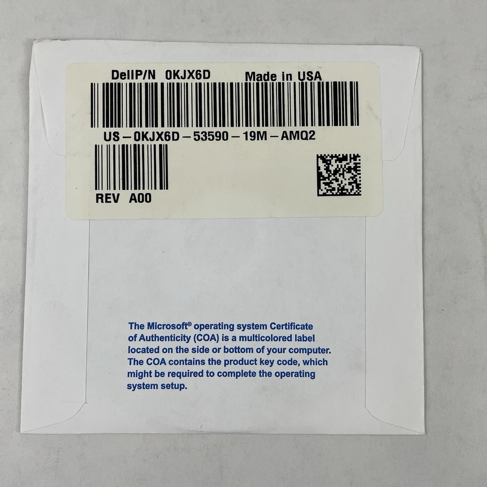 Dell Windows 7 Pro Professional SP1 64 Bit DVD Reinstallation COA 0KJX6D - Image 3 of 3