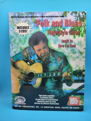 MEL BAY PRESENTS STEFAN GROSSMAN FOLK AND BLUES FINGERSTYLE GUITAR BOOK & 3 CDs