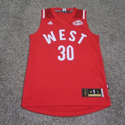 West All Stars Jersey Mens Small Red NBA Basketball Toronto 2016 Curry Adidas
