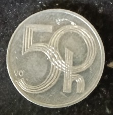 0331 Czech Republic 50 Hal&eacute; Coin dated 2005 in Aluminium KM#3.1