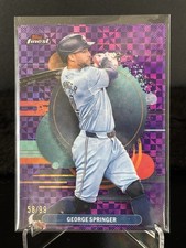 2025 Topps Finest - George Springer /99 Purple Checkerboard #141 Blue Jays