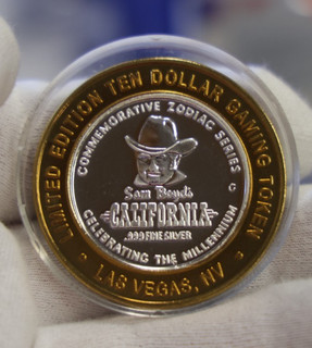 Boyd's YOT Monkey Las Vegas NV Casino $10 Gaming .999 Fine Silver Strike...